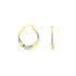 HANNELORE 26 Damen Creolen Gold Bicolor 375 (9 Karat) B 0,6 mm