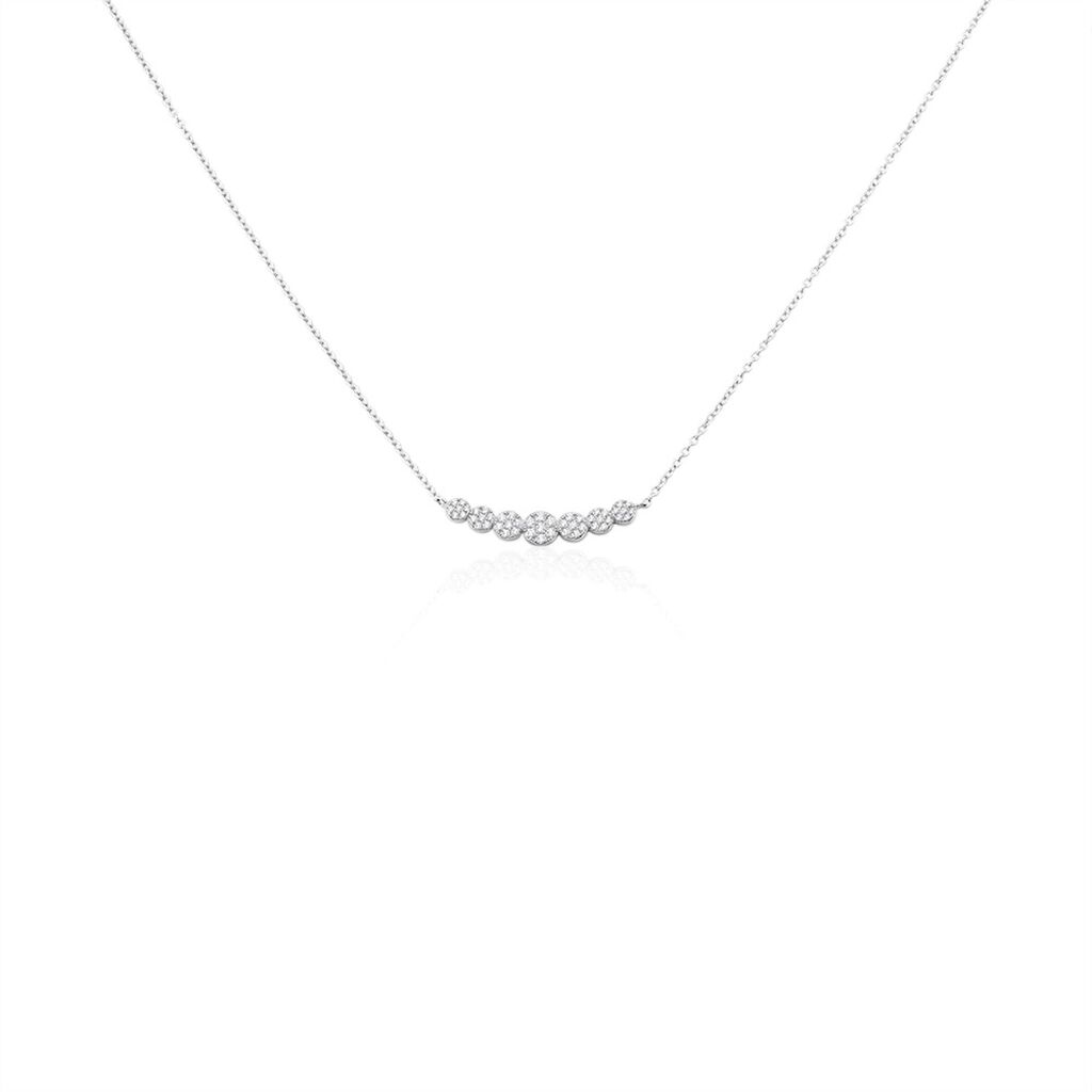 LERZANA Damen Collier Silber Silber 925 Zirkonia Weiß - Halsketten Damen | OROVIVO