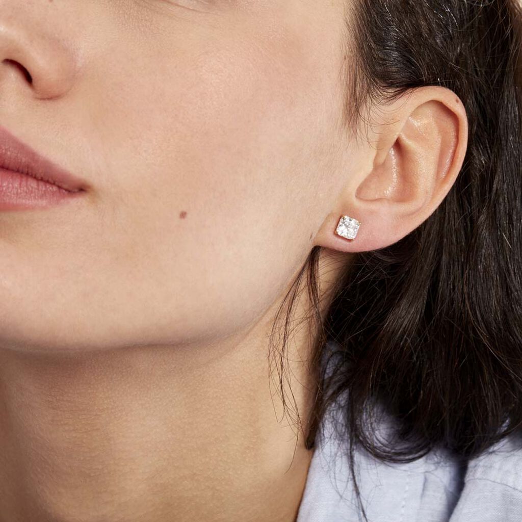 Damen Ohrstecker Gold 375 Zirkonia Doreen Carre  - Ohrstecker Damen | OROVIVO