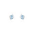 VRILLE OVALE Damen Ohrstecker Weißgold 375 (9 Karat) Topas Blau 1,07 ct