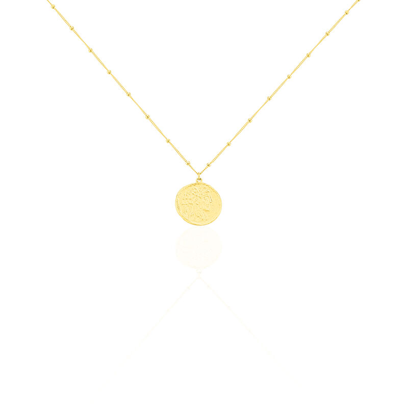 Collier Or Jaune Helia Medaille Greque - Spannringe Damen | OROVIVO