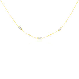 Damen Collier Gold 375 Zirkonia L 45cm - Ketten mit Stein Damen | OROVIVO
