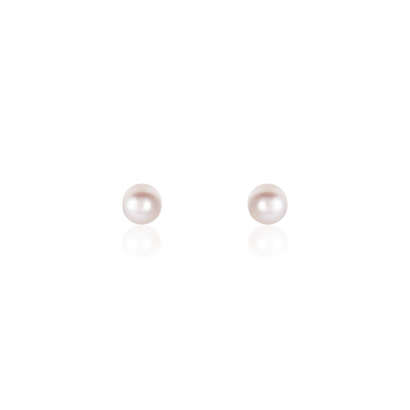 Perlenohrringe Gold 375 Zuchtperle 3-3,5mm - Ohrstecker Familie | OROVIVO