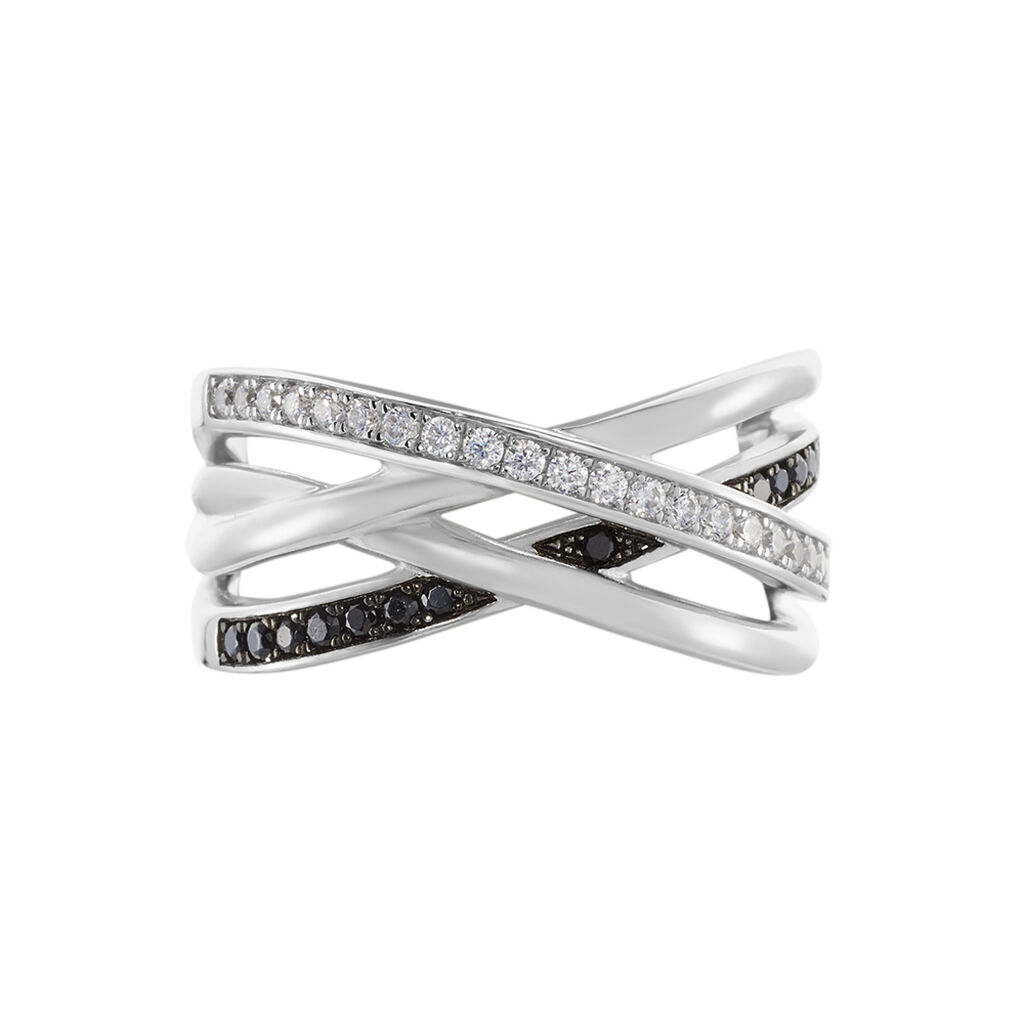 Damenring Silber 925 Zirkonia gekreuzt Mariola - Ringe mit Stein Damen | OROVIVO