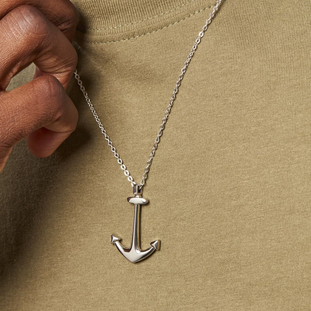 Collier Cedric Acier Blanc - Spannringe Herren | OROVIVO
