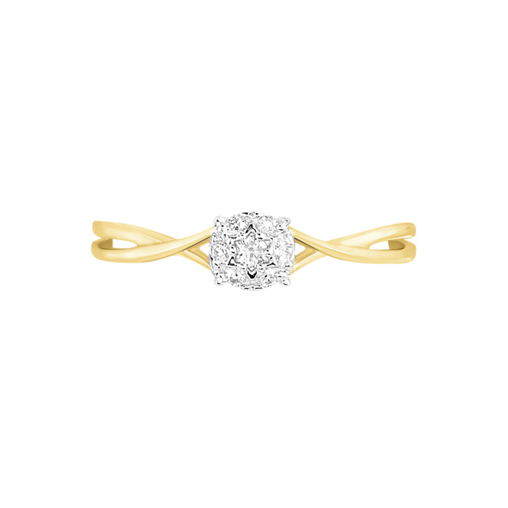 Bague Or Jaune Imelie Diamants - Spannringe Damen | OROVIVO