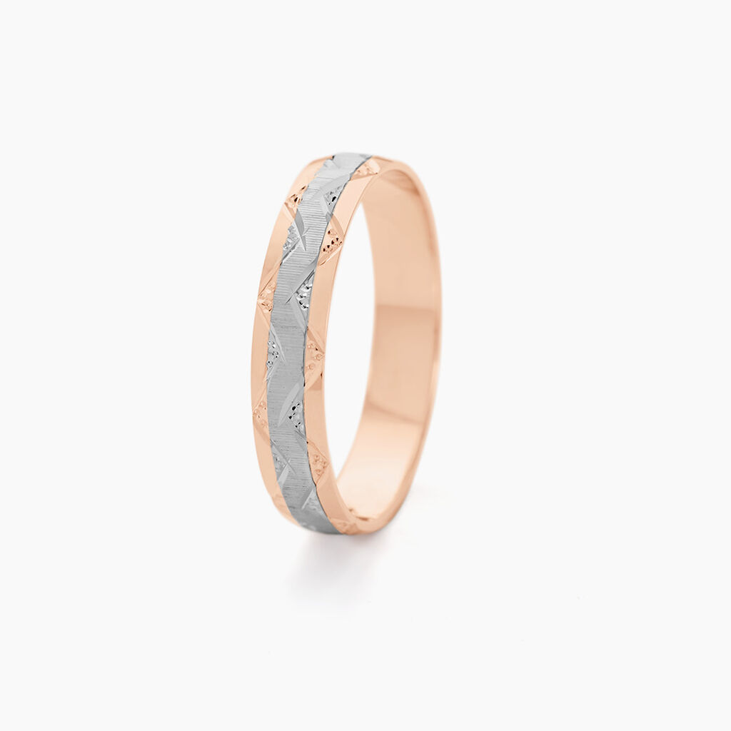 Alliance Clotilde Demi Jonc Classique Or Bicolore - Spannringe Unisex | OROVIVO