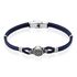 Herren Armband Stoff Blau Ruder B 6 mm