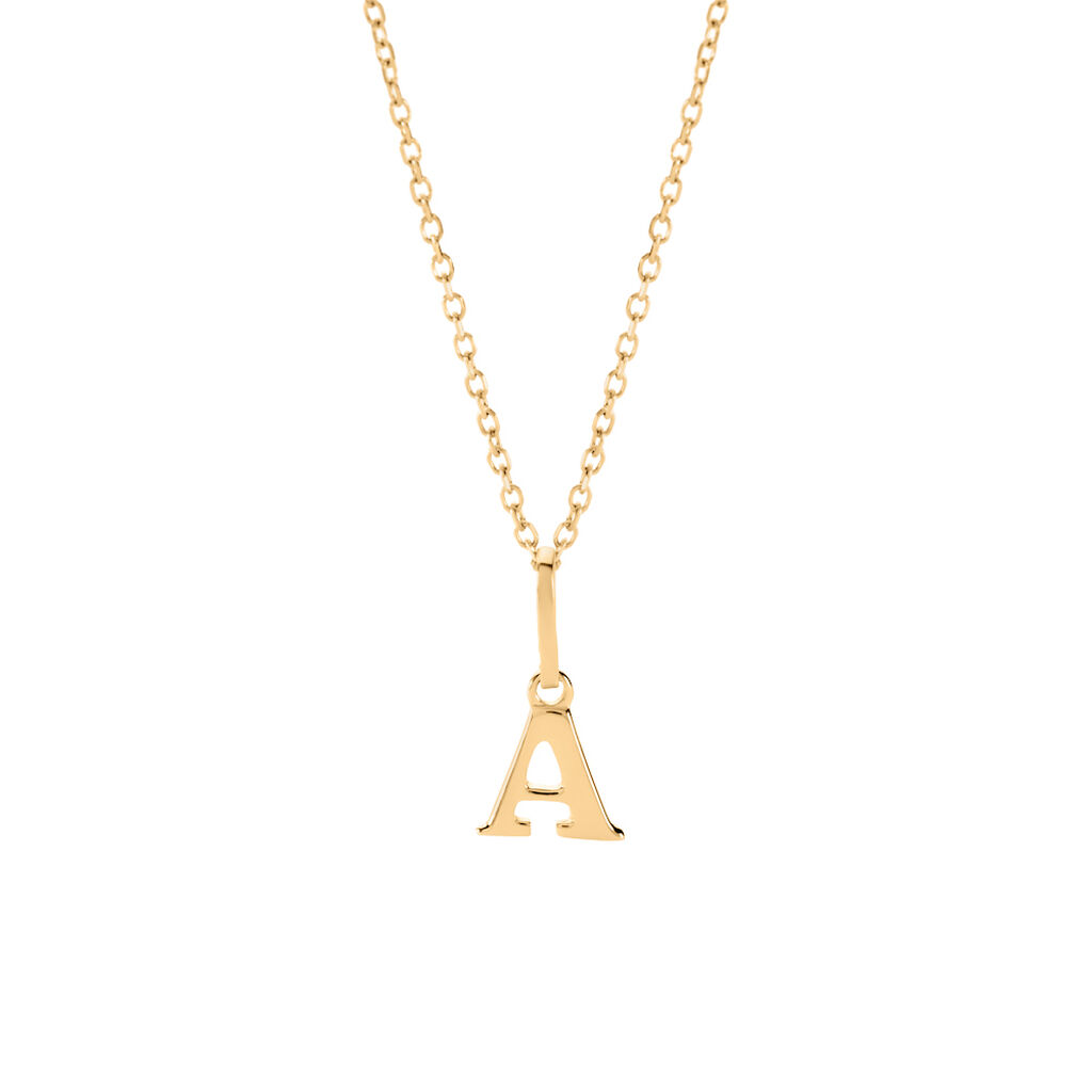 ALPHABET Unisex Anh&auml;nger Gold 375 (9 Karat) Buchstabe A