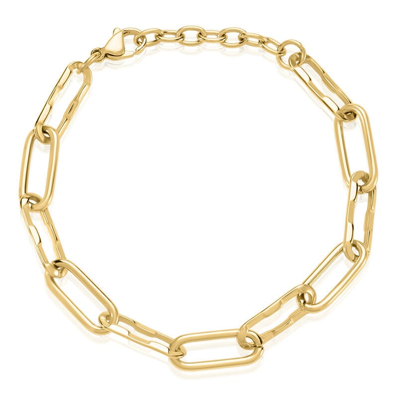 THREN Damen Armkette Edelstahl vergoldet B 8 mm - Armketten Damen | OROVIVO