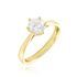 Sonate Damen Ring Gold 750 (18 Karat) Synthetischer Diamant Wei&szlig; 0,77 ct