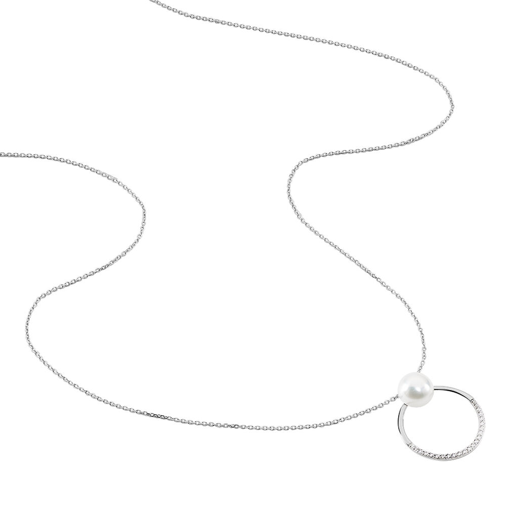 Collier Louise Or Weiss Et Perles - Spannringe Damen | OROVIVO
