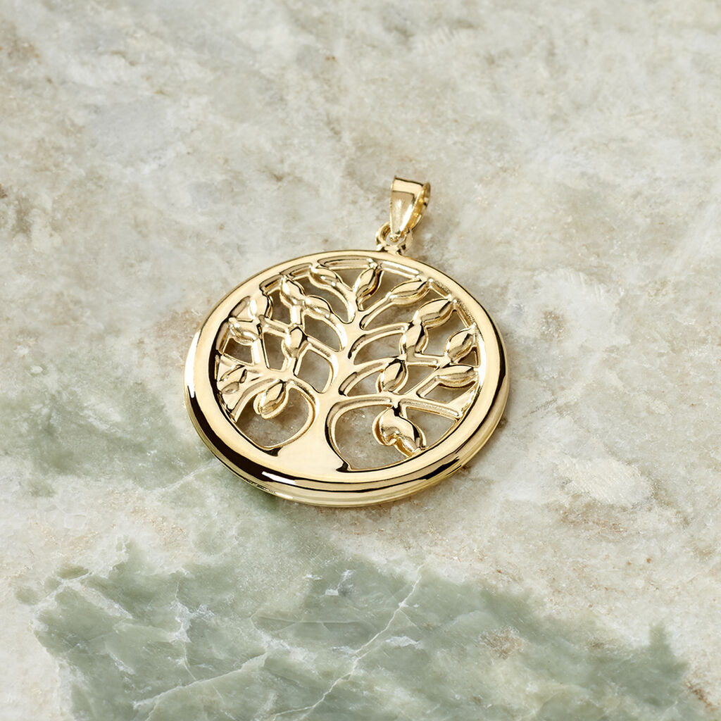 EDE LEBENSBAUM 5 Damen Anh&auml;nger Gold 375 (9 Karat) Lebensbaum