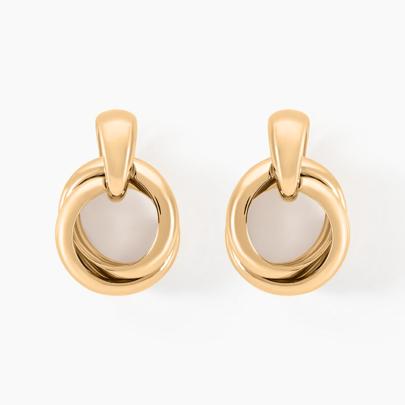 Boucles D'oreilles Pendantes Plaqué Or Jaune Alfonsina - Spannringe Damen | OROVIVO