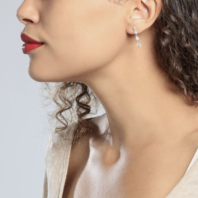 Boucles D'oreilles Argent Et Oxyde - Spannringe Damen | OROVIVO