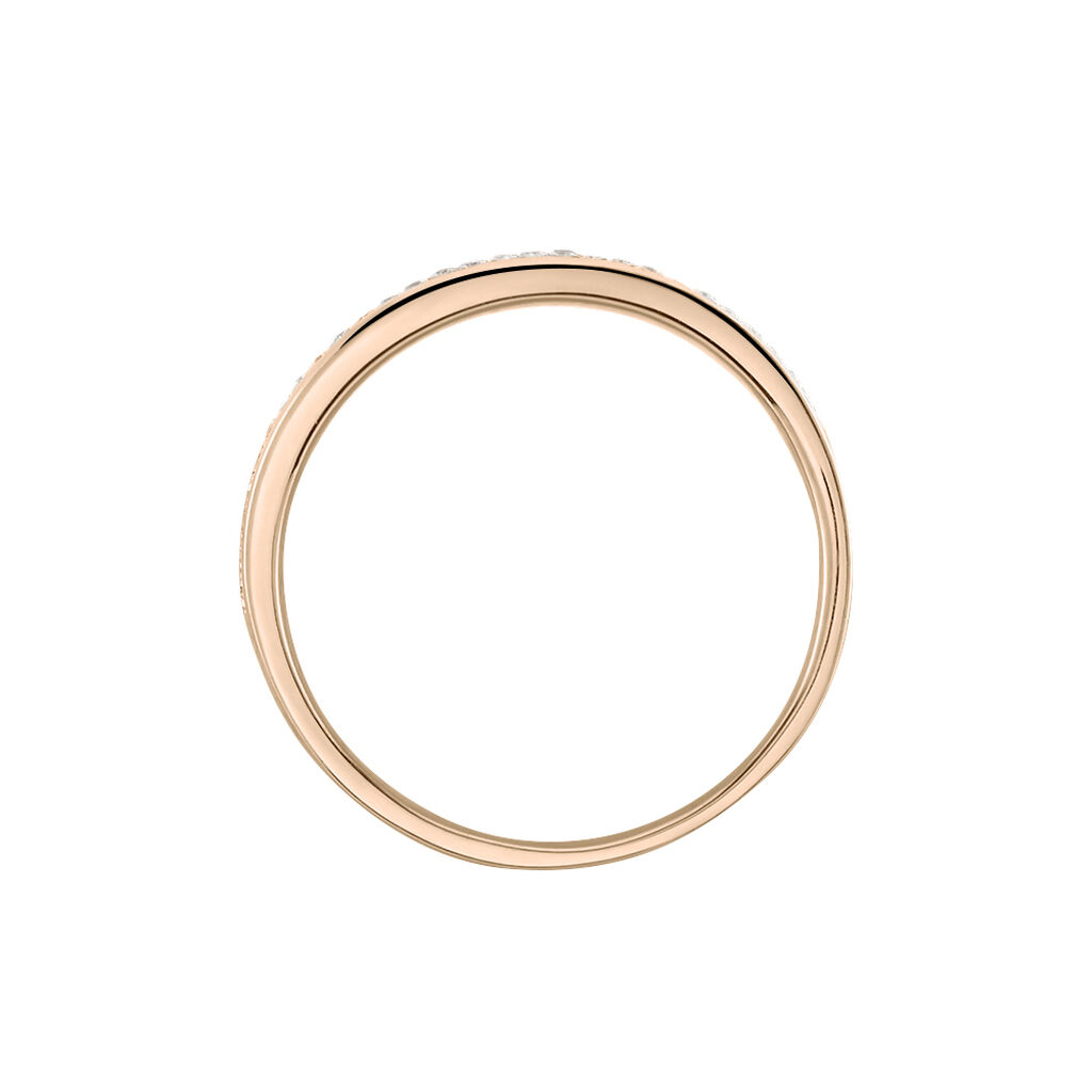Memo Magga Damen Ring Rosegold 375 (9 Karat) Diamant Wei&szlig; 0,1 ct B 2 mm
