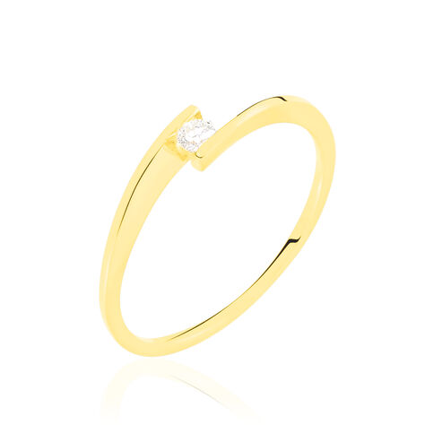 Damen Ring Gold 375 Diamant 0,05ct Tensiona  - Verlobungsringe Damen | OROVIVO