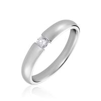 Damen Ring Weißgold 375 Diamant 0,1ct Lisboa 