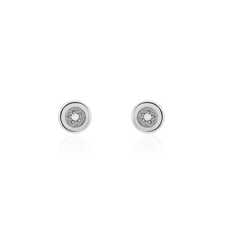 FATIANA Damen Ohrstecker Wei&szlig;gold 375 (9 Karat) Diamant Wei&szlig; 0,01 ct - Ohrstecker Damen | OROVIVO