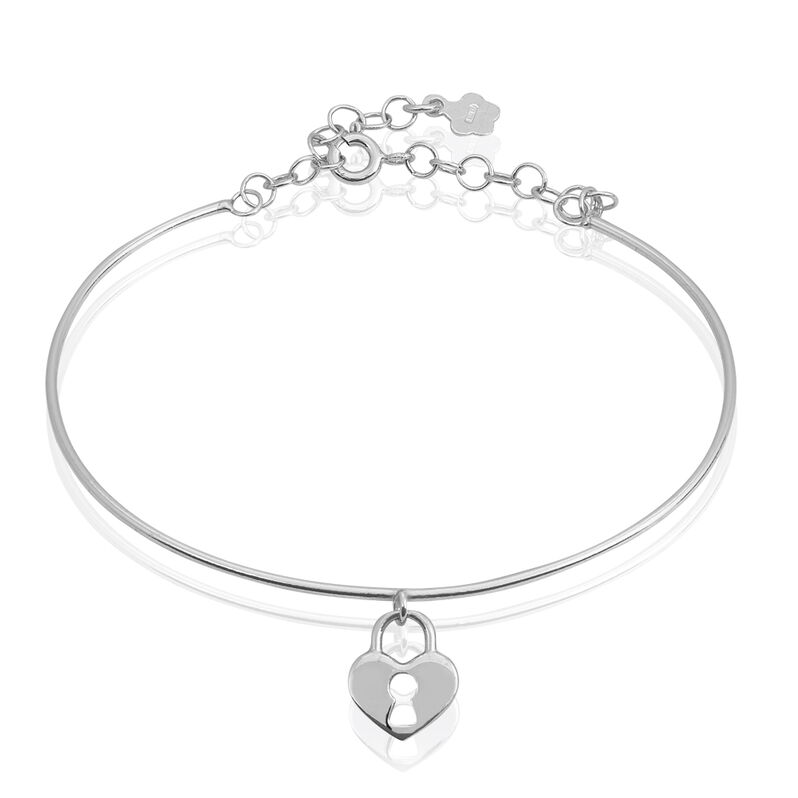 Bracelet Jonc Perleen Argent Blanc - Spannringe Damen | OROVIVO