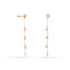 BRITTA 2 Damen Ohrringe Lang Silber rosevergoldet 925 Zirkonia Weiß
