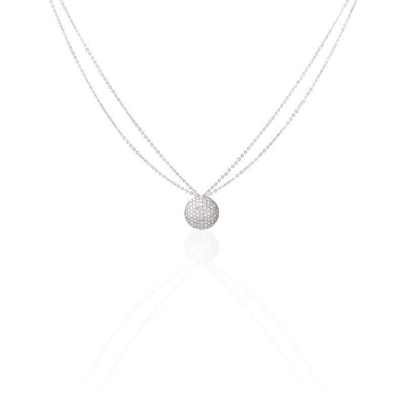 Collier Elvira Or Blanc Diamant - Spannringe Damen | OROVIVO