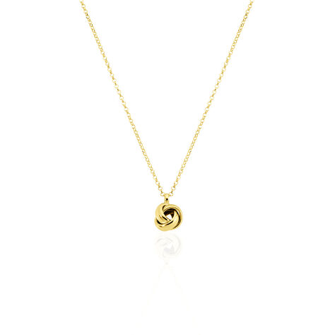Juna Damen Collier Silber vergoldet 925 Knoten B 1,3 mm - Halsketten Damen | OROVIVO