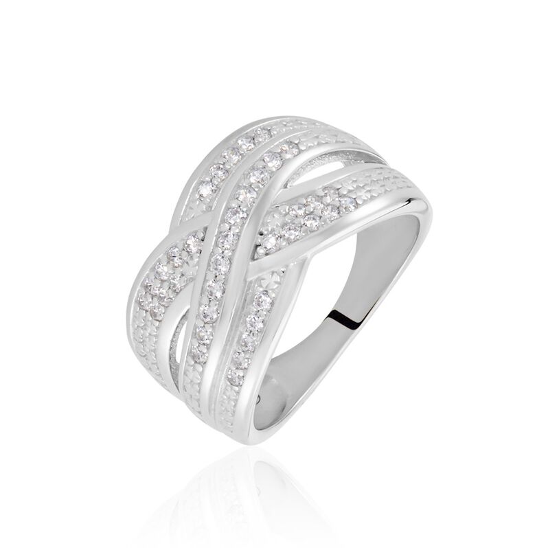Damenring Silber 925 Zirkonia verflochten - Ringe mit Stein Damen | OROVIVO