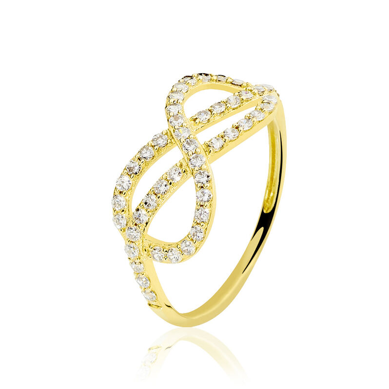 Bague Teha Or Jaune Oxyde De Zirconium - Spannringe Damen | OROVIVO