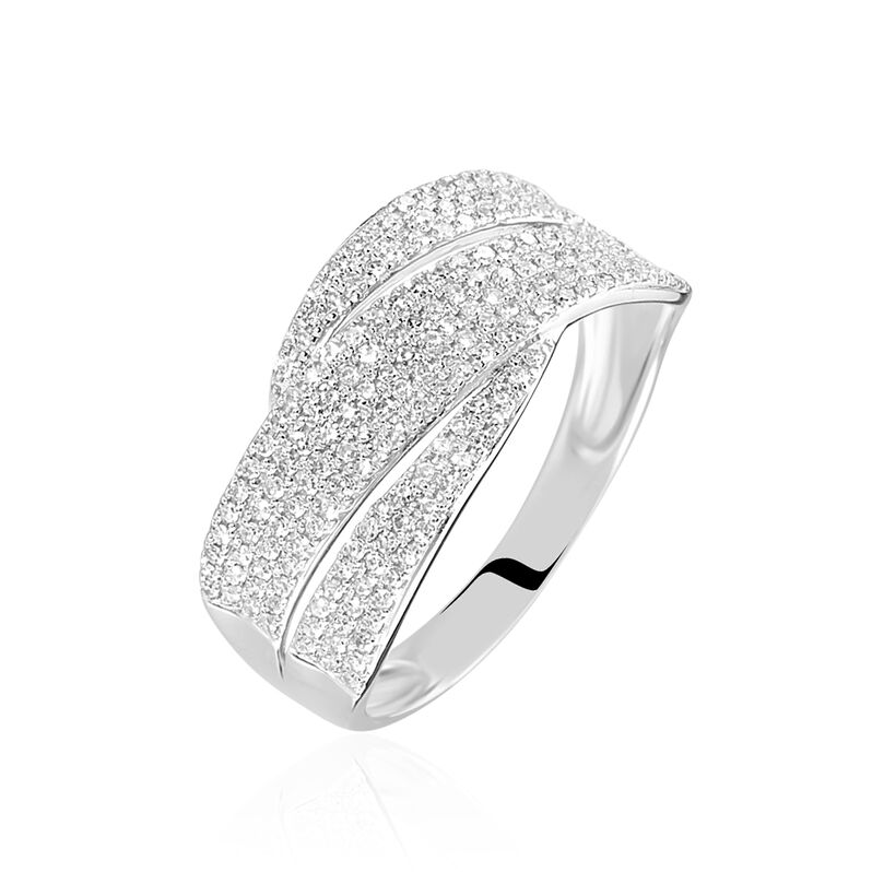 Bague Doriana Or Blanc Diamant - Spannringe Damen | OROVIVO