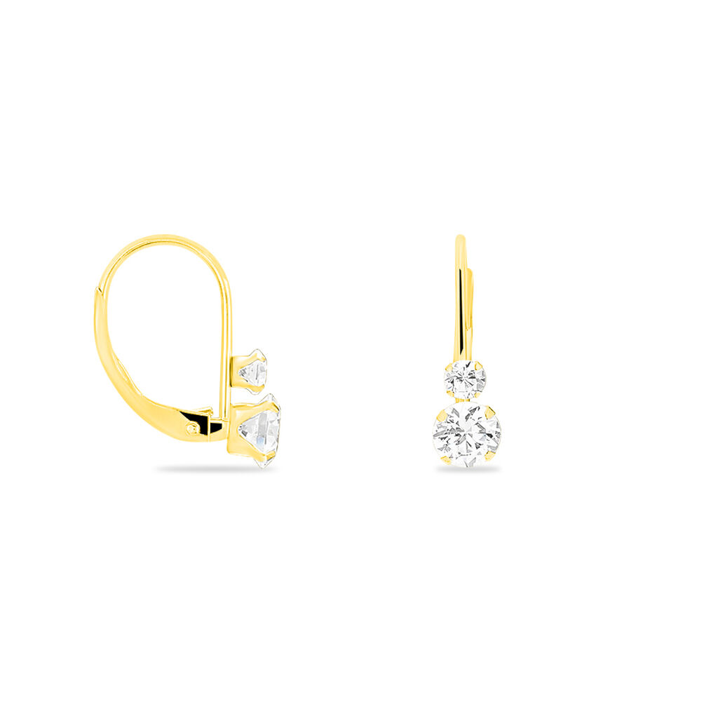 Damen Ohrhänger Gold 375 Zirkonia  - Ohrhänger Damen | OROVIVO