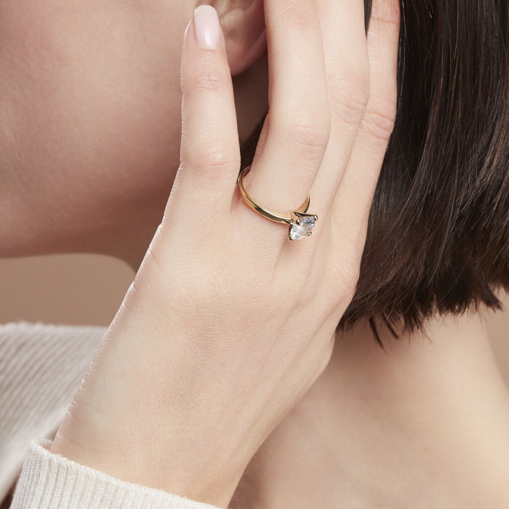 Damen Ring Weißgold 375 Zirkonia Philina 3,00mm  - Verlobungsringe Damen | OROVIVO