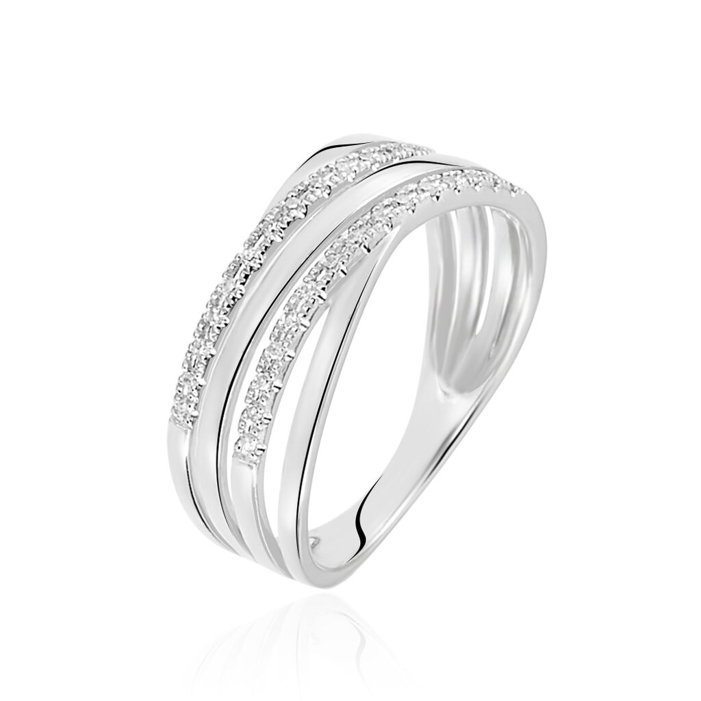 Bague Or Weiss Marinetta Croisee Diamant - Spannringe Damen | OROVIVO