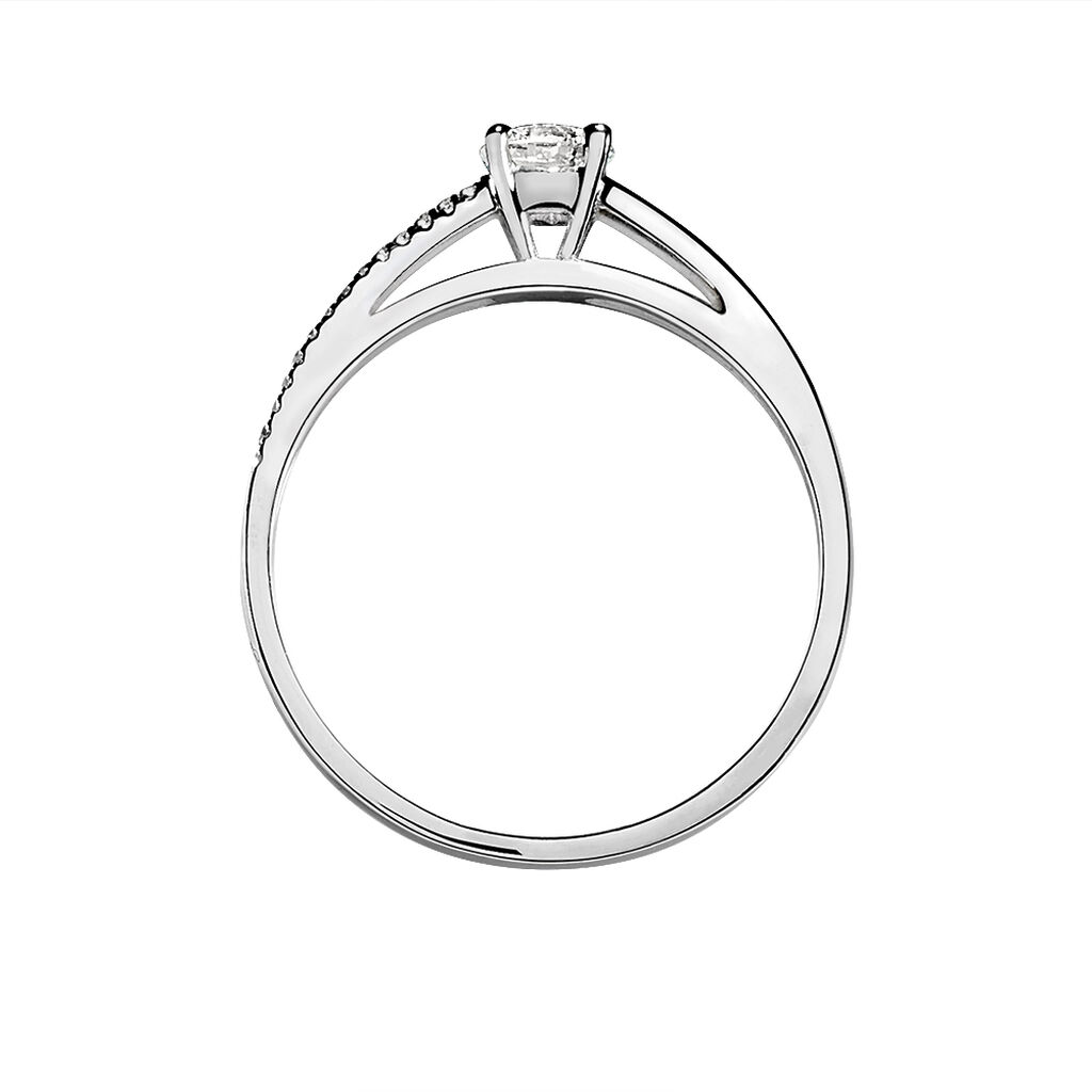 Bague Solitaire Alexandra Or Blanc - Spannringe Damen | OROVIVO