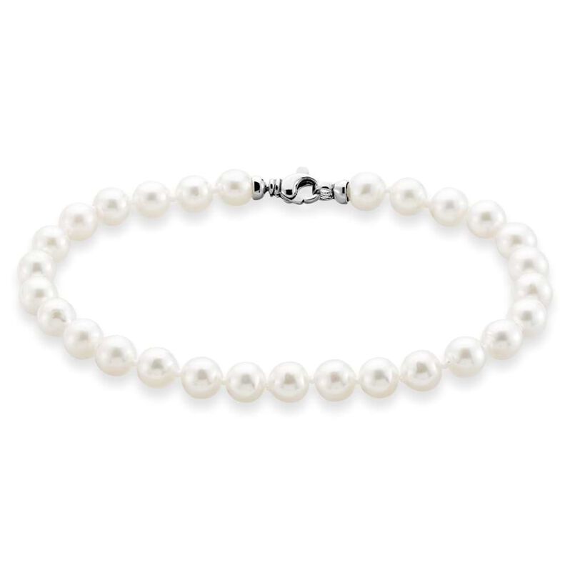 Bracciale Gabrielle Oro Bianco Perla Akoya - Spannringe Damen | OROVIVO