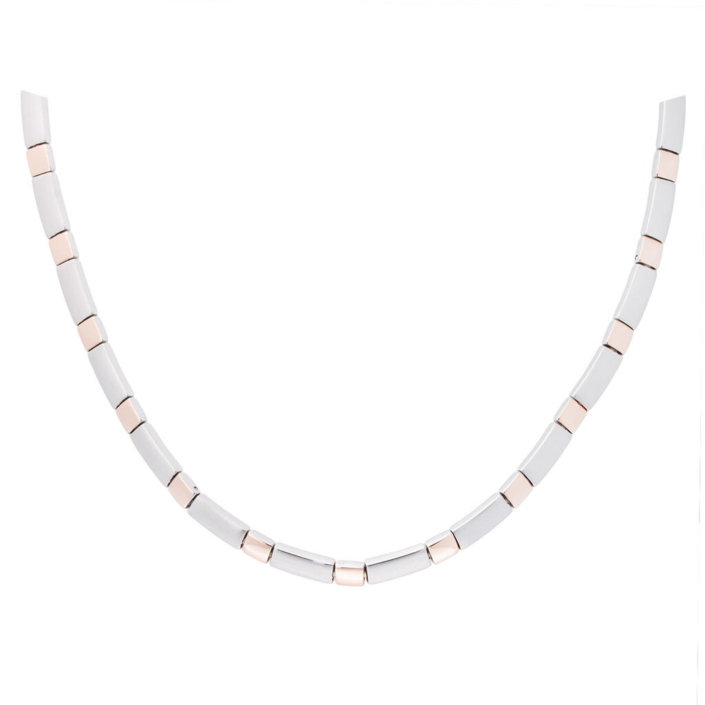 VERRA Herren Collier Edelstahl Bicolor, Collier ohne Stein