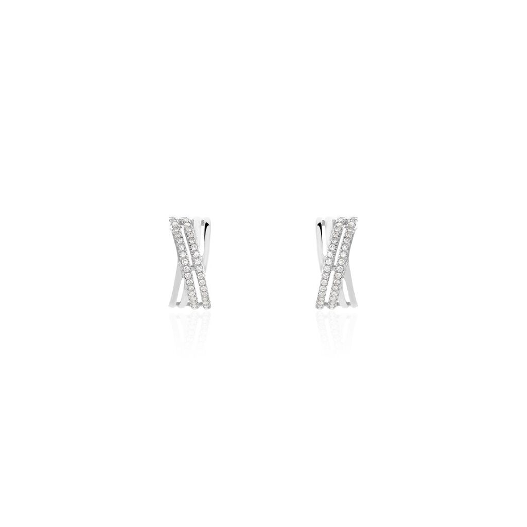 Damen Ohrstecker Weißgold 375 Diamant 0,17ct Julianne 3  - Ohrstecker Damen | OROVIVO
