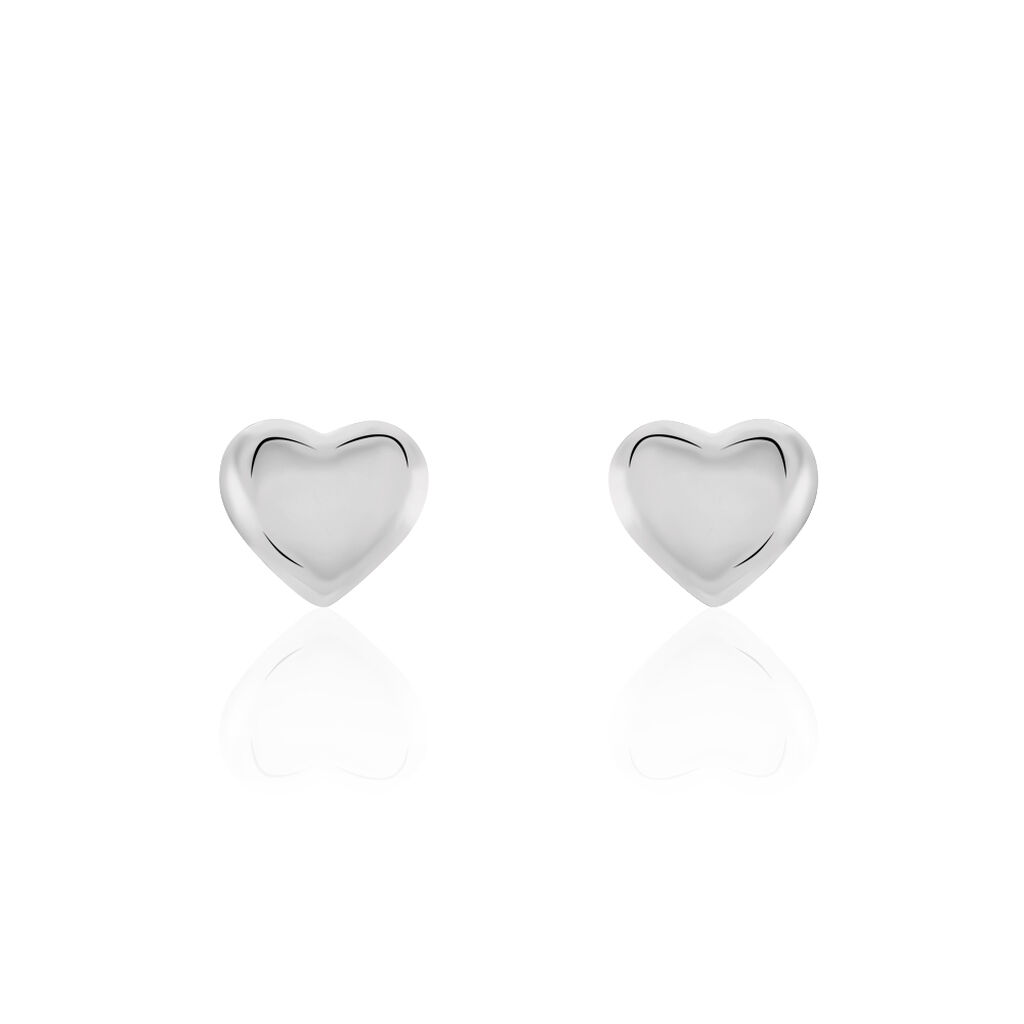 ALYSEA HERZ 1 Damen Ohrstecker Silber 925 Herz, Ohrstecker ohne Stein