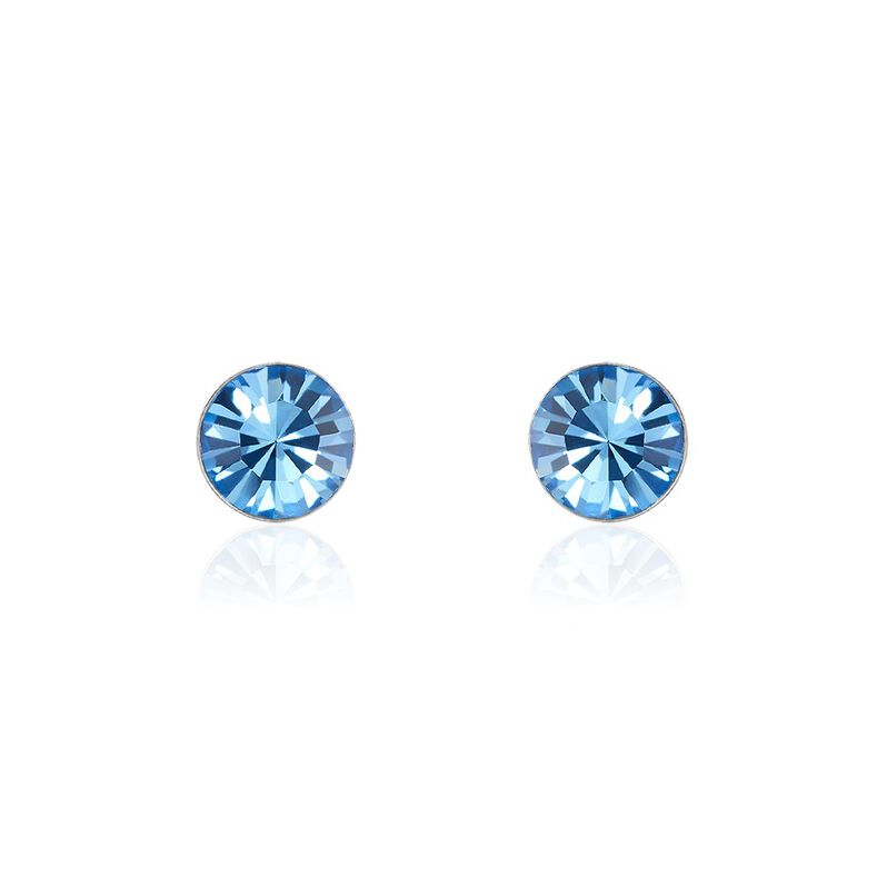 Damen Ohrstecker Silber Silber 925 Kristall Blau - Ohrstecker Damen | OROVIVO