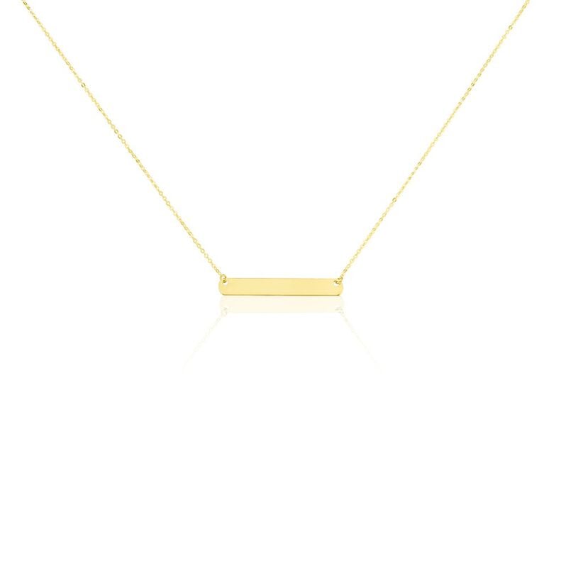 Esja Gravur Damen Collier Gold 375 (9 Karat) Balken B 0,2 mm - Halsketten Damen | OROVIVO
