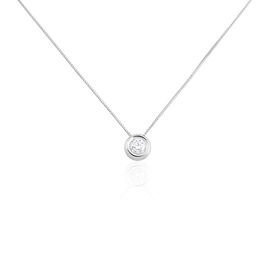 Damen Halskette Weißgold 750 Diamant 0,26ct - Ketten mit Anhänger Damen | OROVIVO
