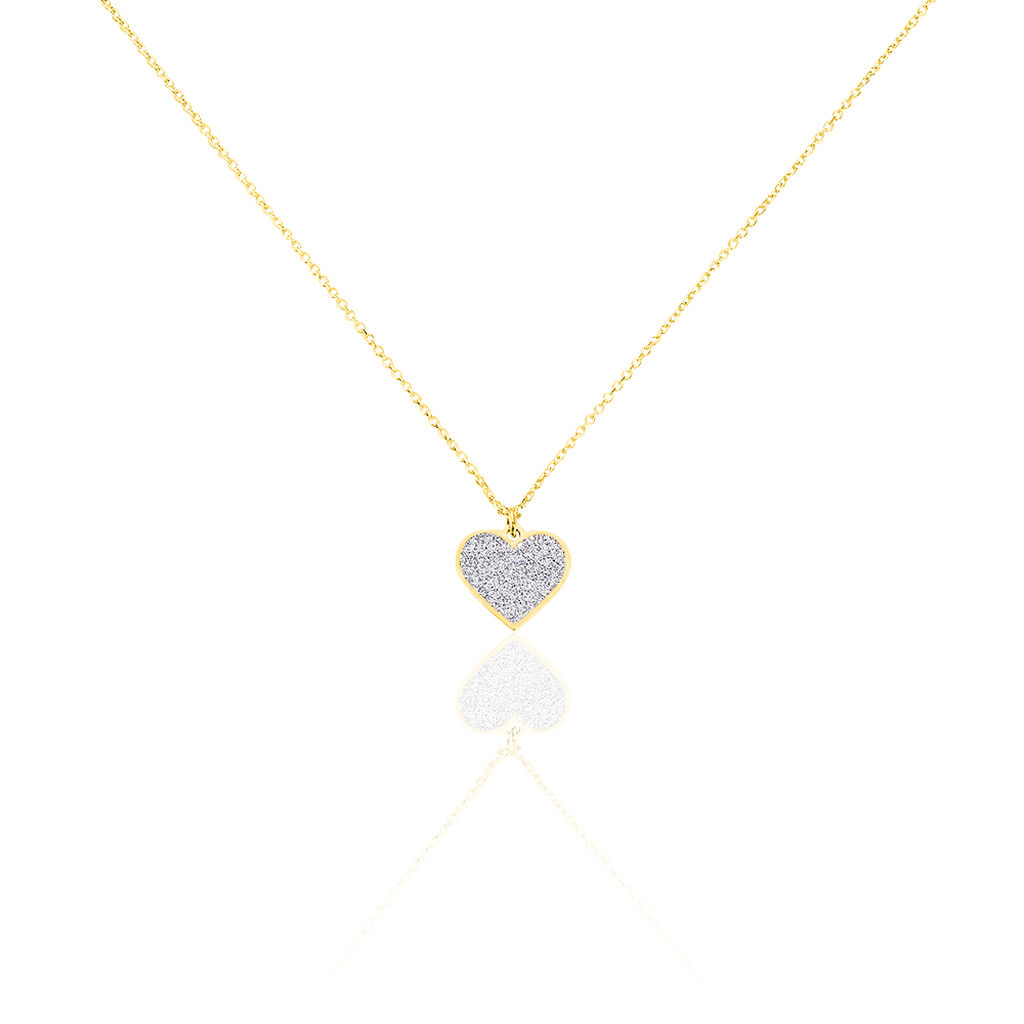MARTA Damen Collier Gold 375 (9 Karat) Herz