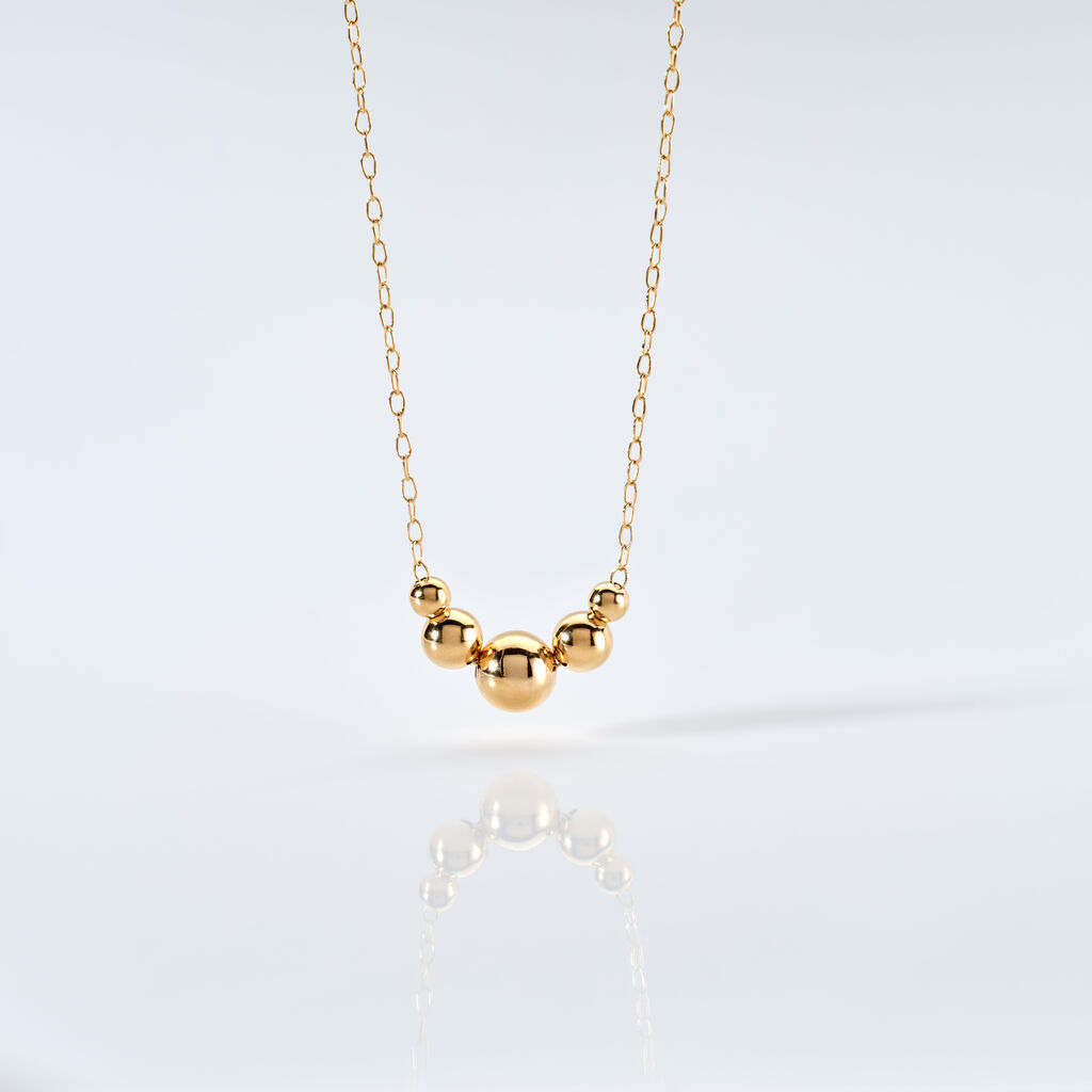 JULE Damen Collier Silber vergoldet 925 B 1,3 mm