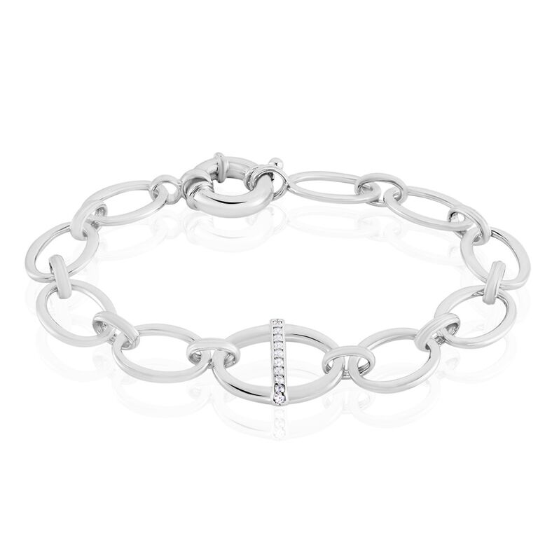 Bracelet Argent Rhodié Sabri Oxydes De Zirconium - Spannringe Damen | OROVIVO