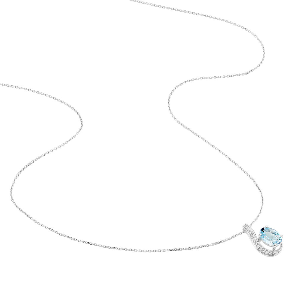Collier Lola Or Weiss  Et Topaze - Spannringe Damen | OROVIVO