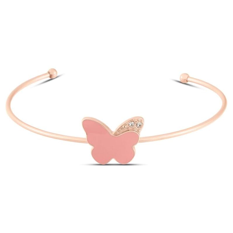 Bangle Lady Sweet Acciaio Rosa Cristallo - Spannringe Damen | OROVIVO