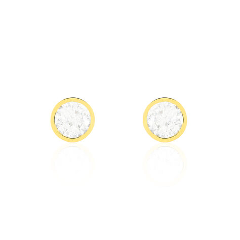 Damen Ohrstecker Gold 375 Zirkonia  - Ohrstecker Damen | OROVIVO