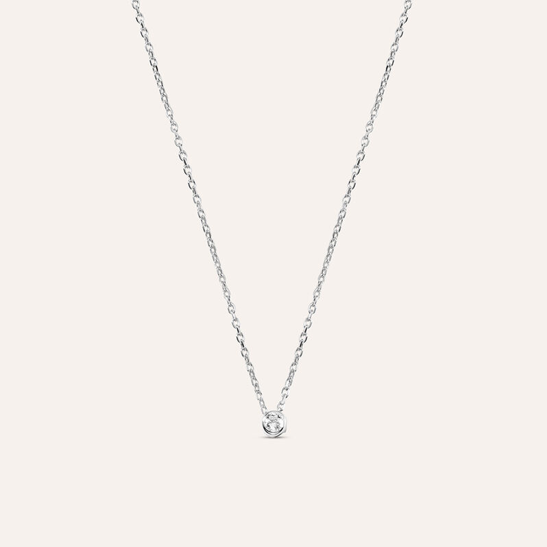 Collana Punto Luce Grace Oro Bianco Diamante - Spannringe Damen | OROVIVO