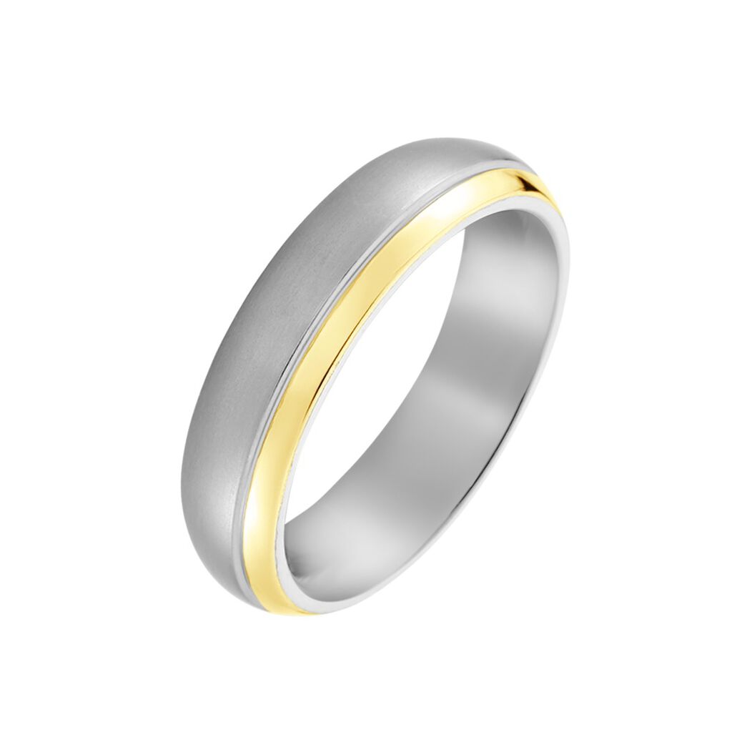  Ring Titan Bicolor Gelb/Silber   5,00mm  - Ringe  | OROVIVO