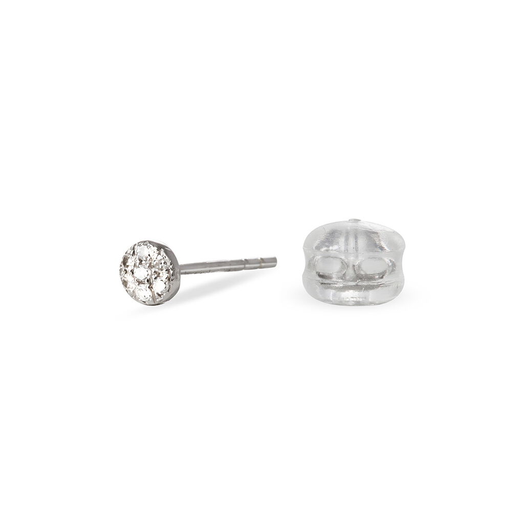 TEANI Damen Ohrstecker Wei&szlig;gold 375 (9 Karat) Diamant Wei&szlig; 0,07 ct